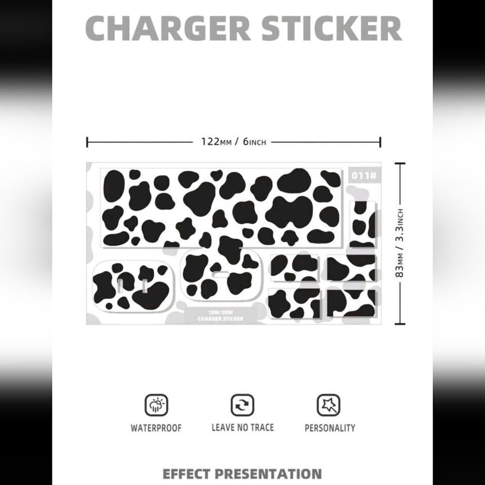 💕5/$18 Pattern Data Cable & Charger Head Sticker - Picture 7 of 7